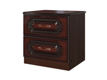 Тумба прикроватная ЛАК (ЛДСП/МДФ(ЛАК) Орех шоколадный/Орех темный)