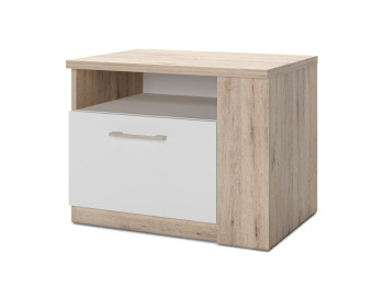 Тумба прикроватная Вирджиния ИВ-100.1803 правая, цвет дуб бонифаций+белый