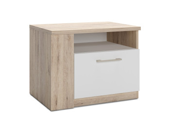 Тумба прикроватная Вирджиния ИВ-100.1803 левая, цвет дуб бонифаций+белый