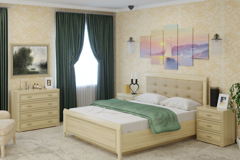 Комплект мебели для спальни «Карина-10», цвет ясень асахи
