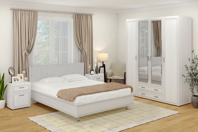 Комплект мебели для спальни СК-1024, цвет снежный ясень