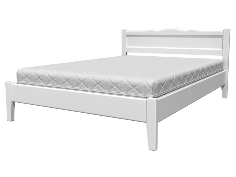 Кровать «Карина-7», массив сосны, цвет Белый Античный