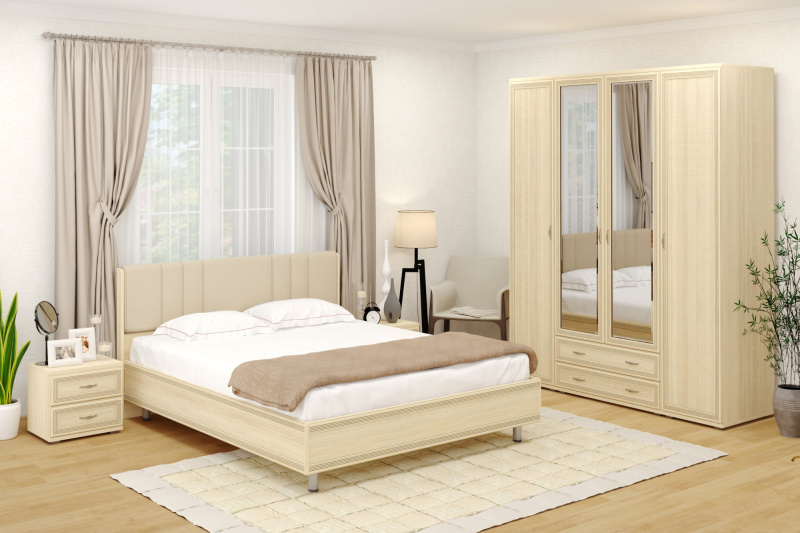 Комплект мебели для спальни СК-1020, цвет ясень асахи