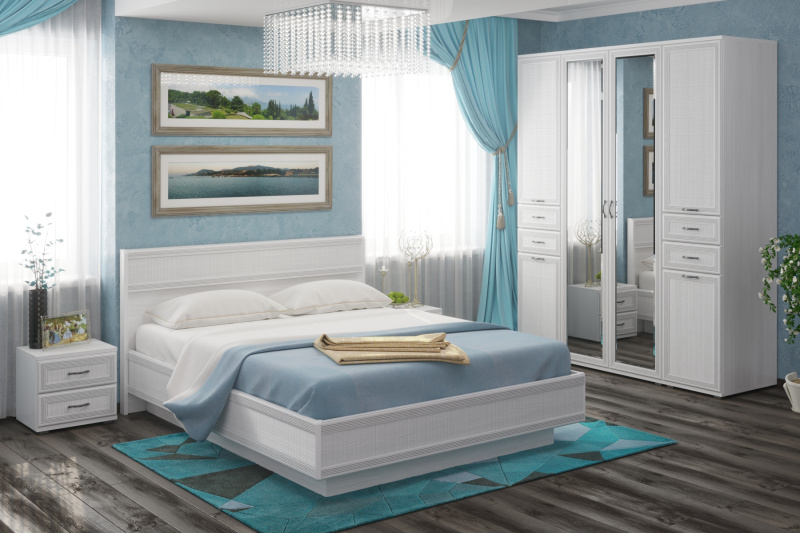 Комплект мебели для спальни СК-1001, цвет снежный ясень