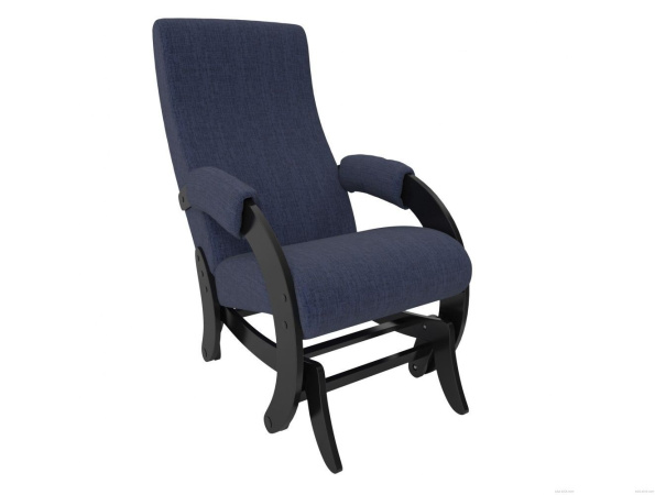 Кресло-глайдер, модель 68, Венге, ткань Verona Denim Blue
