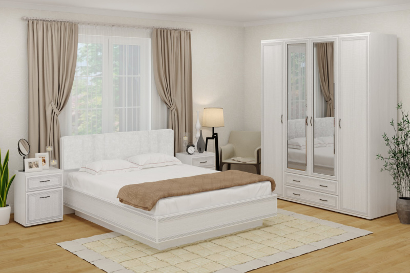 Комплект мебели для спальни СК-1022, цвет снежный ясень