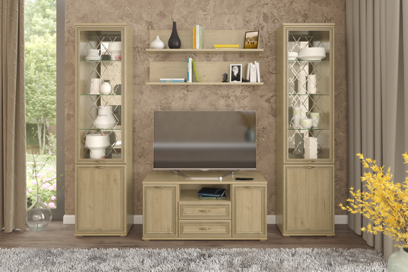 Комплект мебели для гостиной ГК-1002, цвет гикори джексон светлый