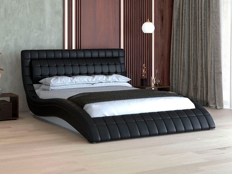 ВИРГИНИЯ кровать двойная, 160х200, с подъемным механизмом, чёрный
