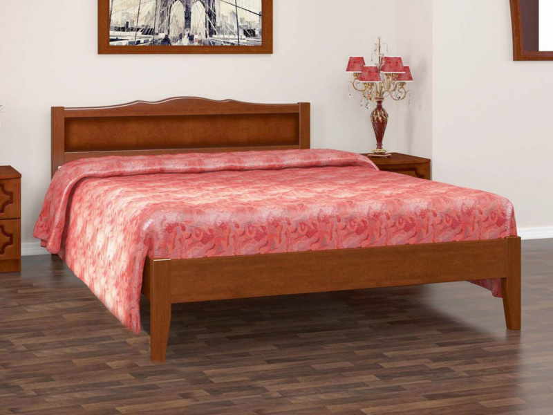 Кровать «Карина-7», массив сосны, цвет Орех